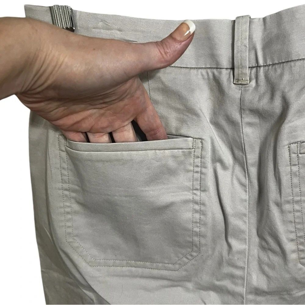 Vince Low-Rise Washed Cotton Crop Pant size 8 Lunar Dust gray - Picture 5 of 14